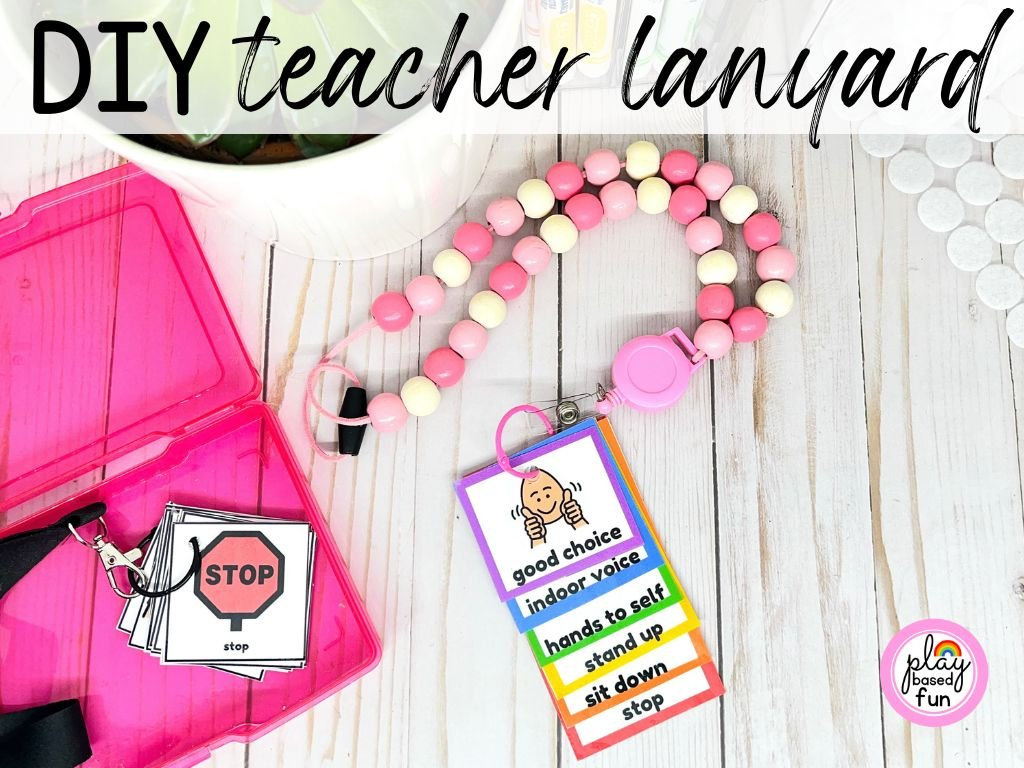 Diy Teacher Lanyard With Beads &amp;amp; Lanyard Visuals (Free) + Tabbed with regard to Lanyard Free Printable Visual Cue Cards For Autism