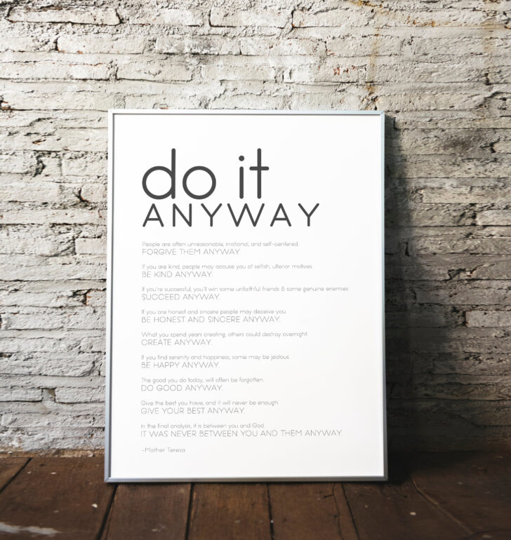Mother Teresa Do It Anyway Printable