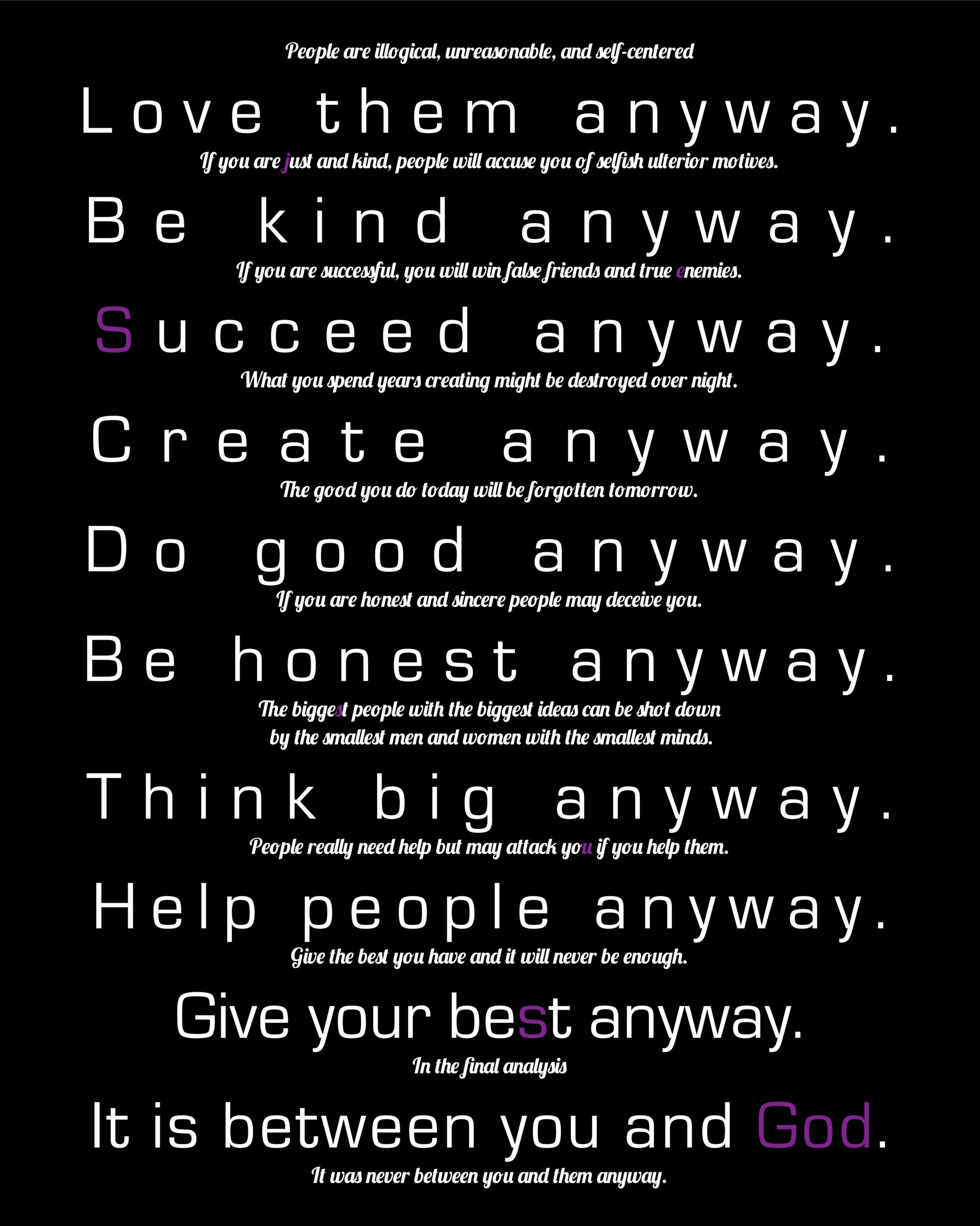 Do It Anyway | One Thing Blog in Mother Teresa Do It Anyway Printable Free