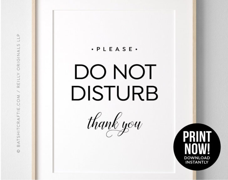 Do Not Disturb Sign For Office Printable