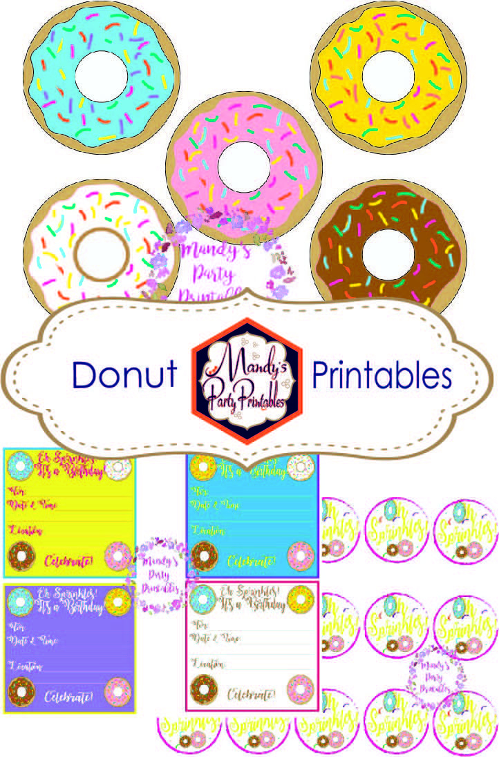 Donut Printables - Mandy&amp;#039;S Party Printables within Free Donut Party Printables