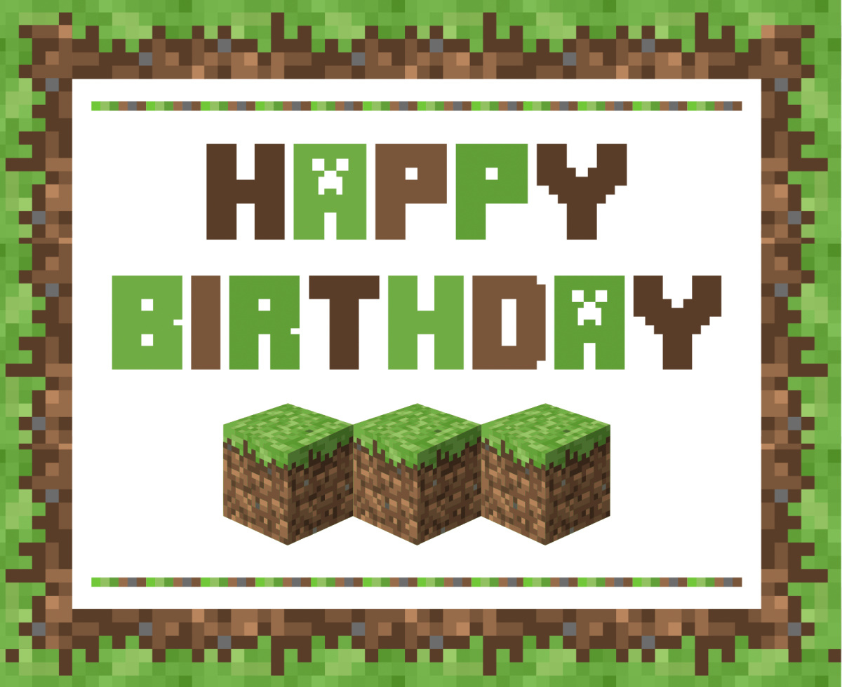 Download These Awesome Free Minecraft Party Printables! | Catch My in Minecraft Birthday Free Printables