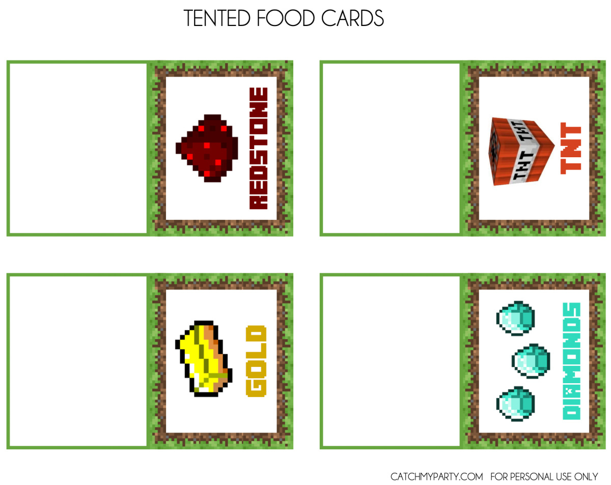 Download These Awesome Free Minecraft Party Printables! | Catch My with regard to Minecraft Labels Printable Free