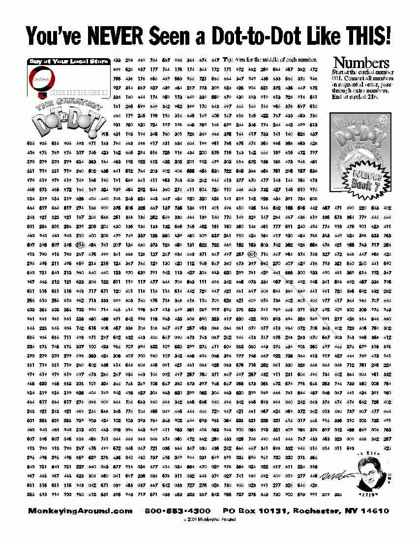 Downloadable Dot-To-Dot Puzzles with Extreme Free Dot to Dot Printables 1 1000