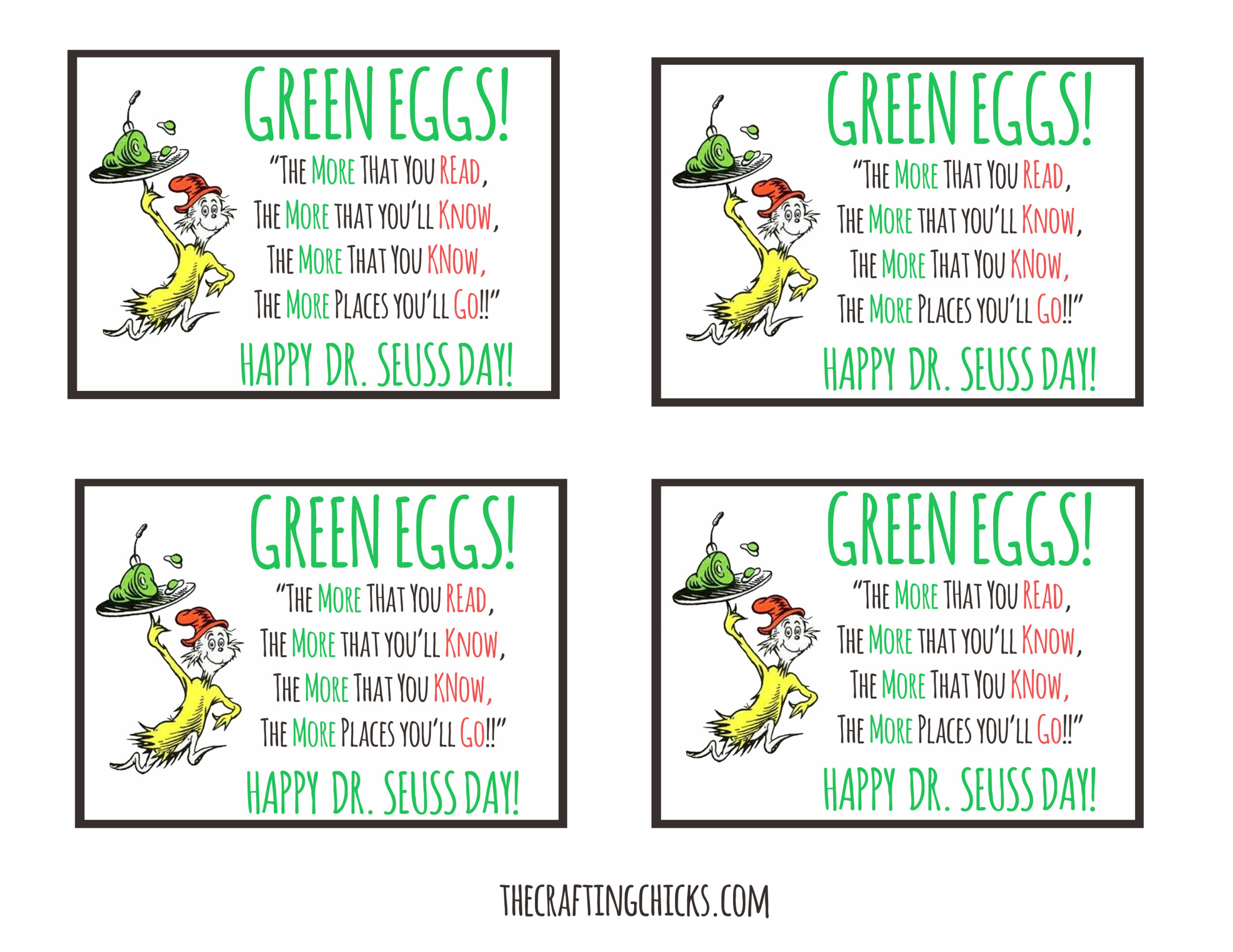 Dr. Seuss Green Eggs Tag *Free Printable for Free Printable Dr Seuss Food Labels