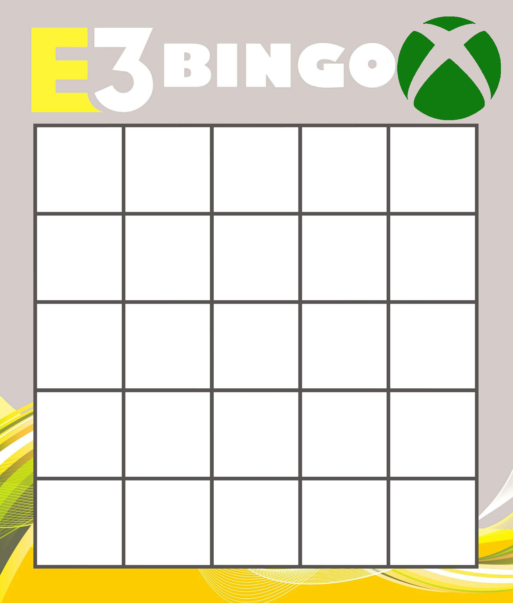 E3 2021 Xbox Bingo Thread - Gaming - Xboxera throughout E3 Bingo Card Maker