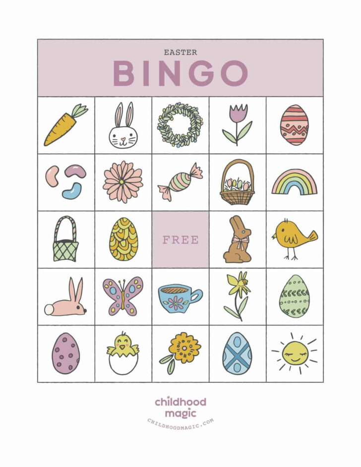 Easter Bingo Cards Printables