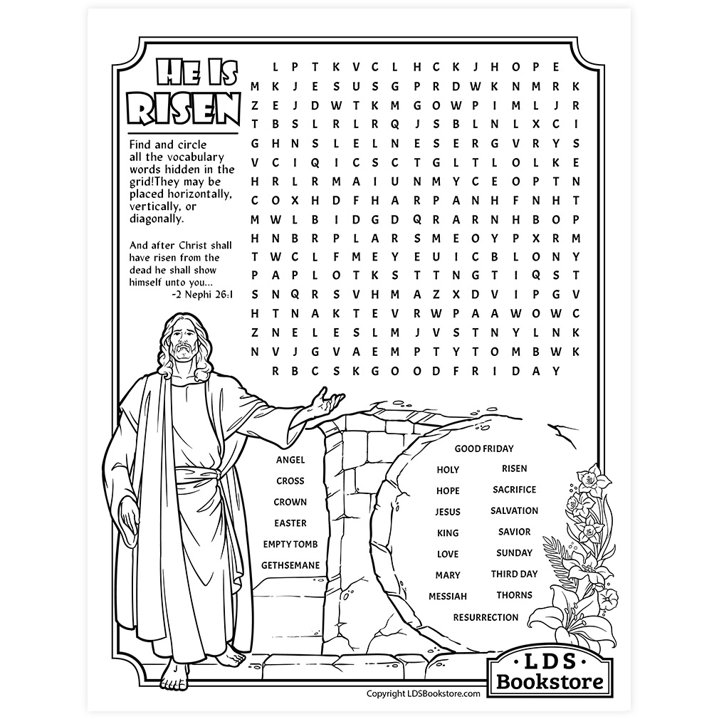 Easter Crosswords Activity Page - Printable for Easter Crosswords Printable