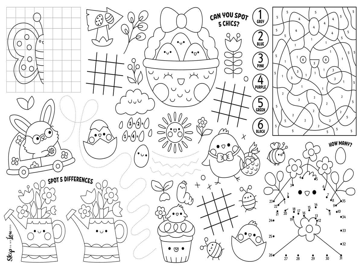 Easter Placemats | Skip To My Lou regarding Free Printable Easter Placemats