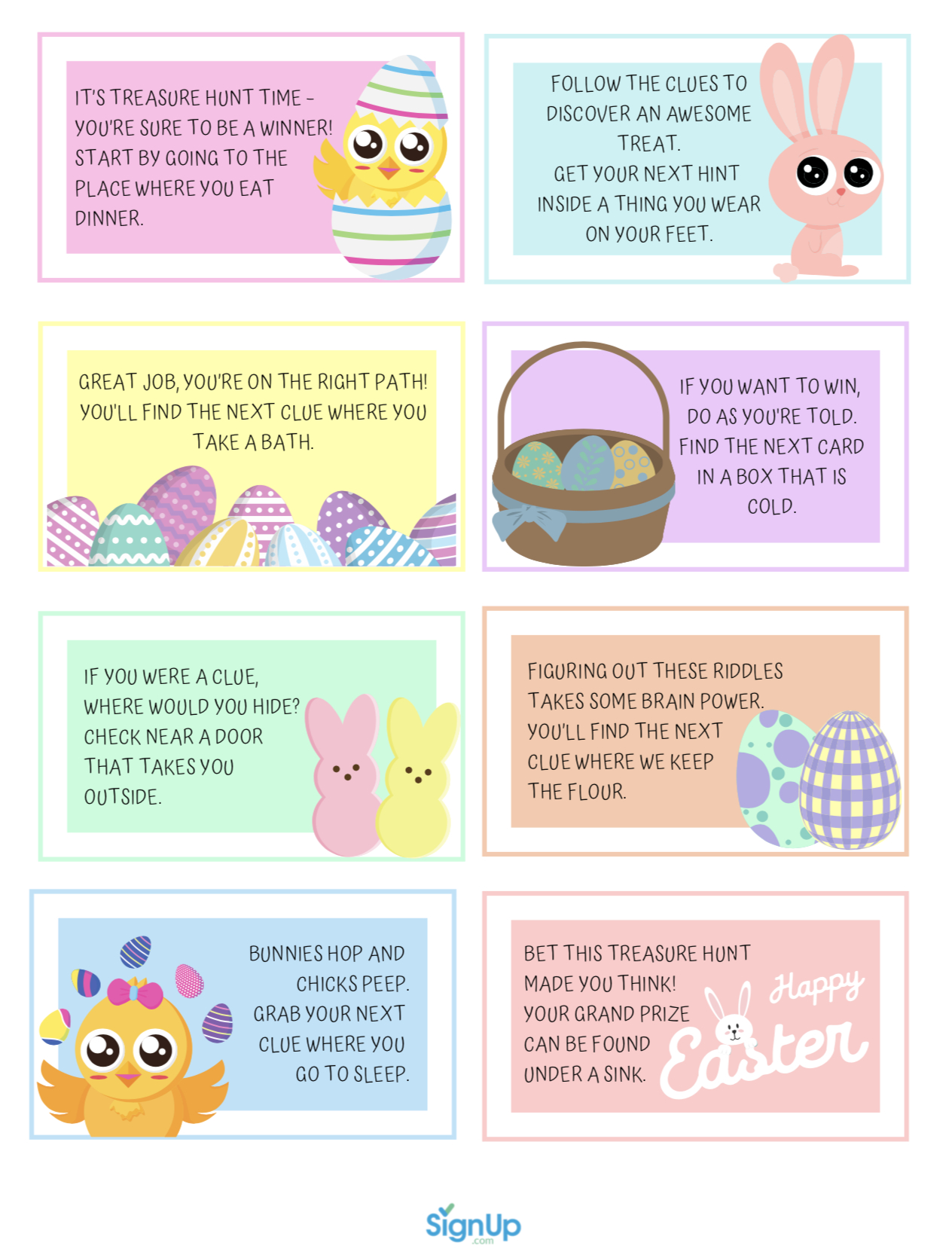 Easter Scavenger Hunt At Home | Signup for Free Printable Easter Basket Scavenger Hunt
