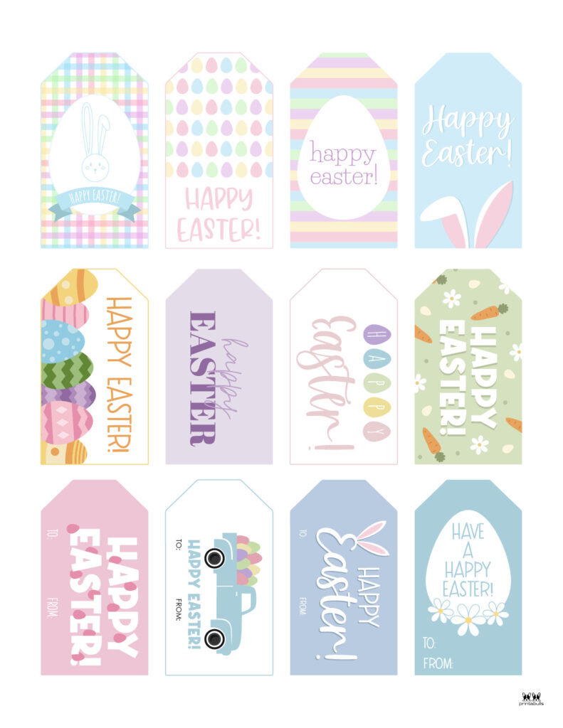 Easter Tags - 300 Free Printable Gift Tags | Printabulls throughout Free Printable Happy Easter Tags