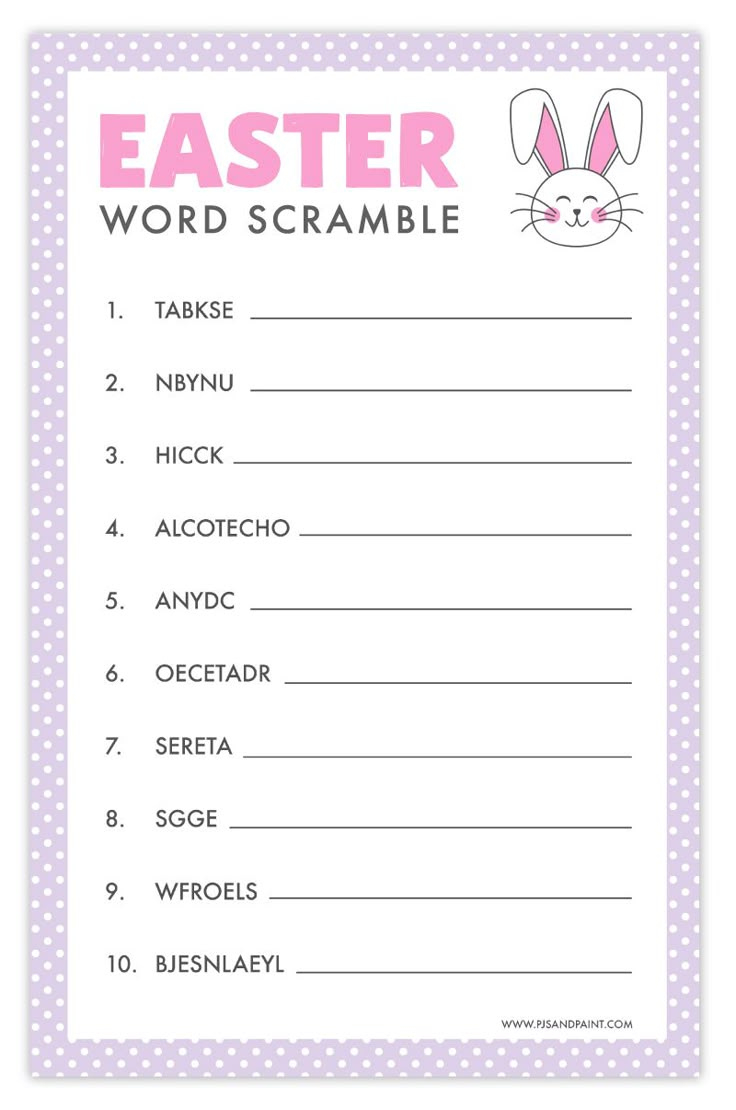 Easter Word Scramble - Free Printable Easter Games And Activities pertaining to Printable Easter Games For Adults