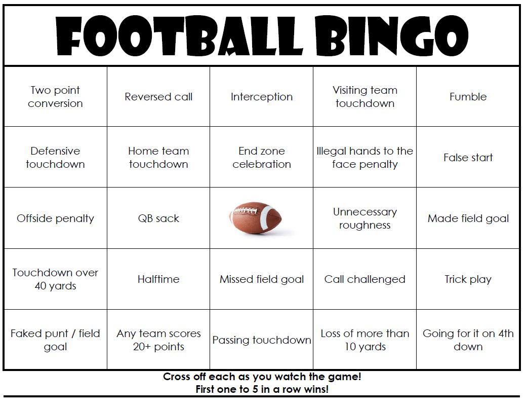 Easy Print Football Bingo Cards! (Digital File) 40 Cards - Etsy Uk regarding Printable Football Bingo Cards