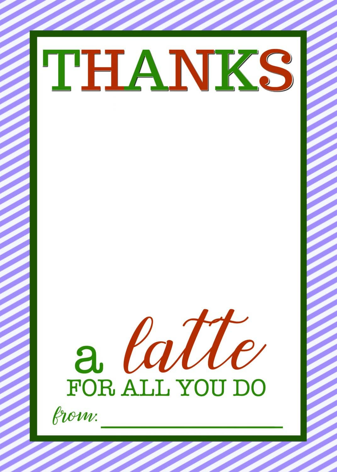 Easy Teacher Gift Craft &amp;quot;Thanks A Latte&amp;quot; Starbucks Gift Card intended for Thanks a Latte Printable Free