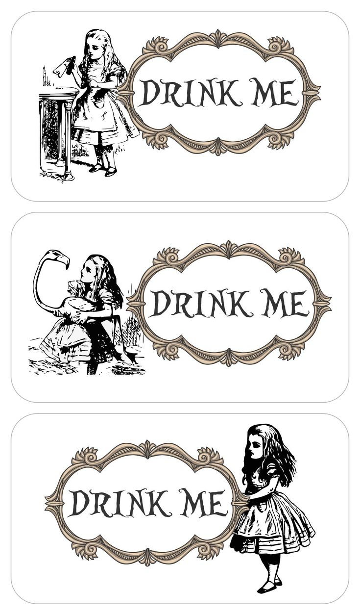Eat Me Drink Me Templates - 13 Free Pdf Printables | Printablee in Free Printable Alice in Wonderland Eat Me Tags