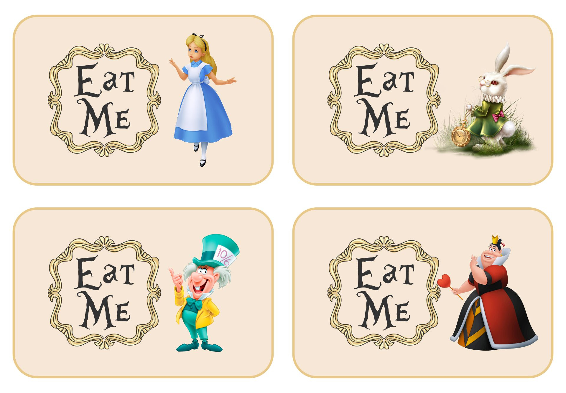 Eat Me Drink Me Templates - 13 Free Pdf Printables | Printablee inside Free Printable Alice In Wonderland Eat Me Tags