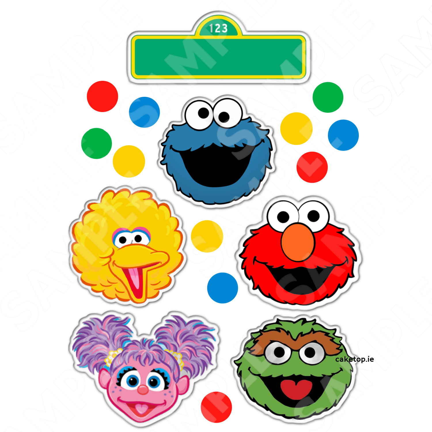 Edible Cake Toppers Ireland | High Quality Easy Peel Toppers inside Printable Elmo Cake Topper
