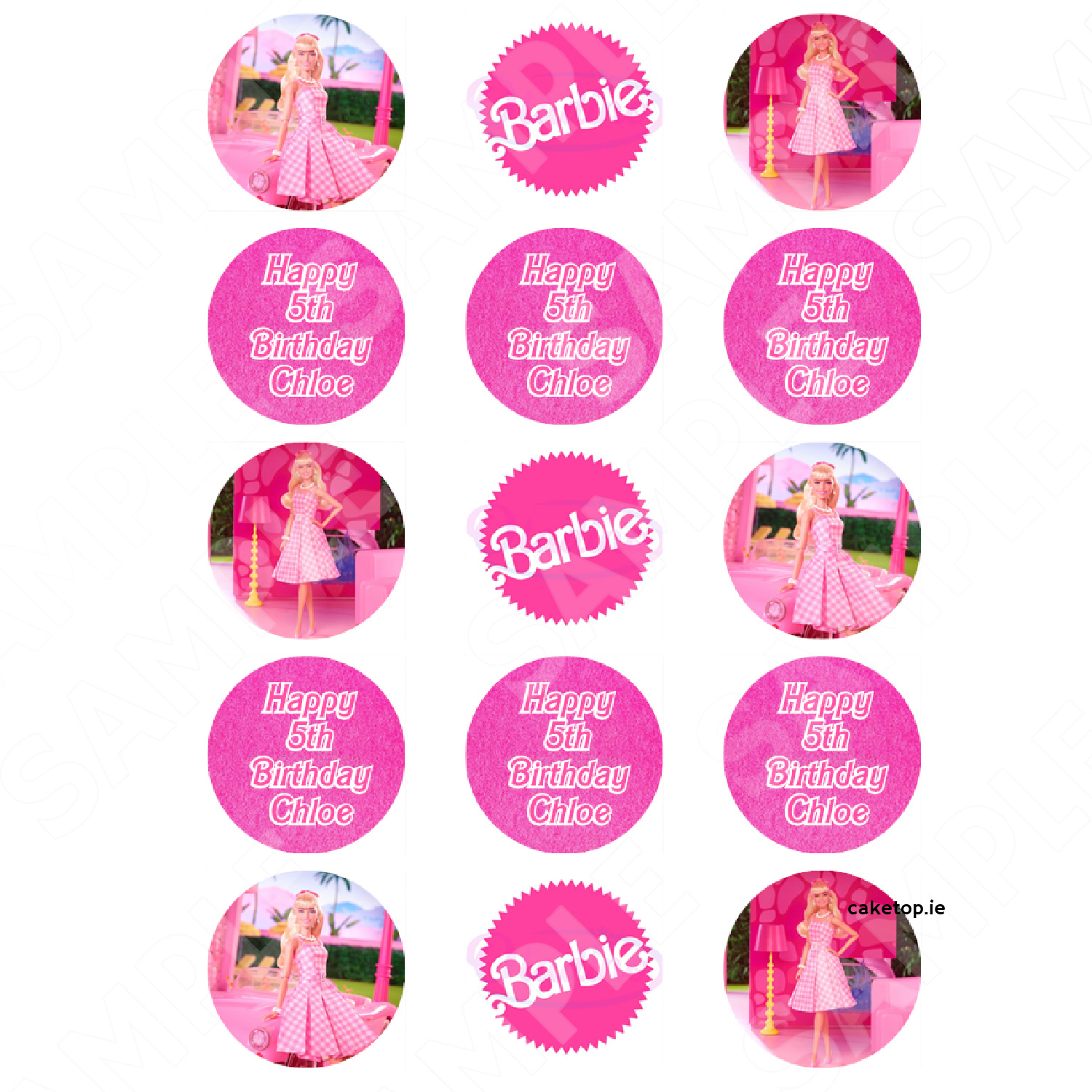 Edible Cake Toppers Ireland | High Quality Easy Peel Toppers throughout Barbie Cupcake Toppers Printable