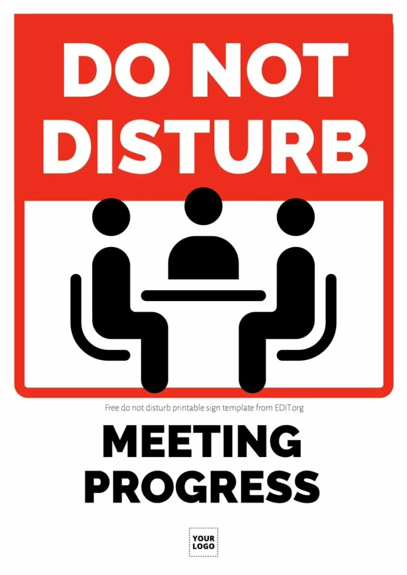 Editable Do Not Disturb Sign Templates for Do Not Disturb Sign For Office Printable