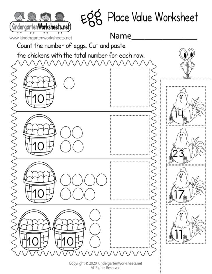 Printable Apple Place Value Worksheet