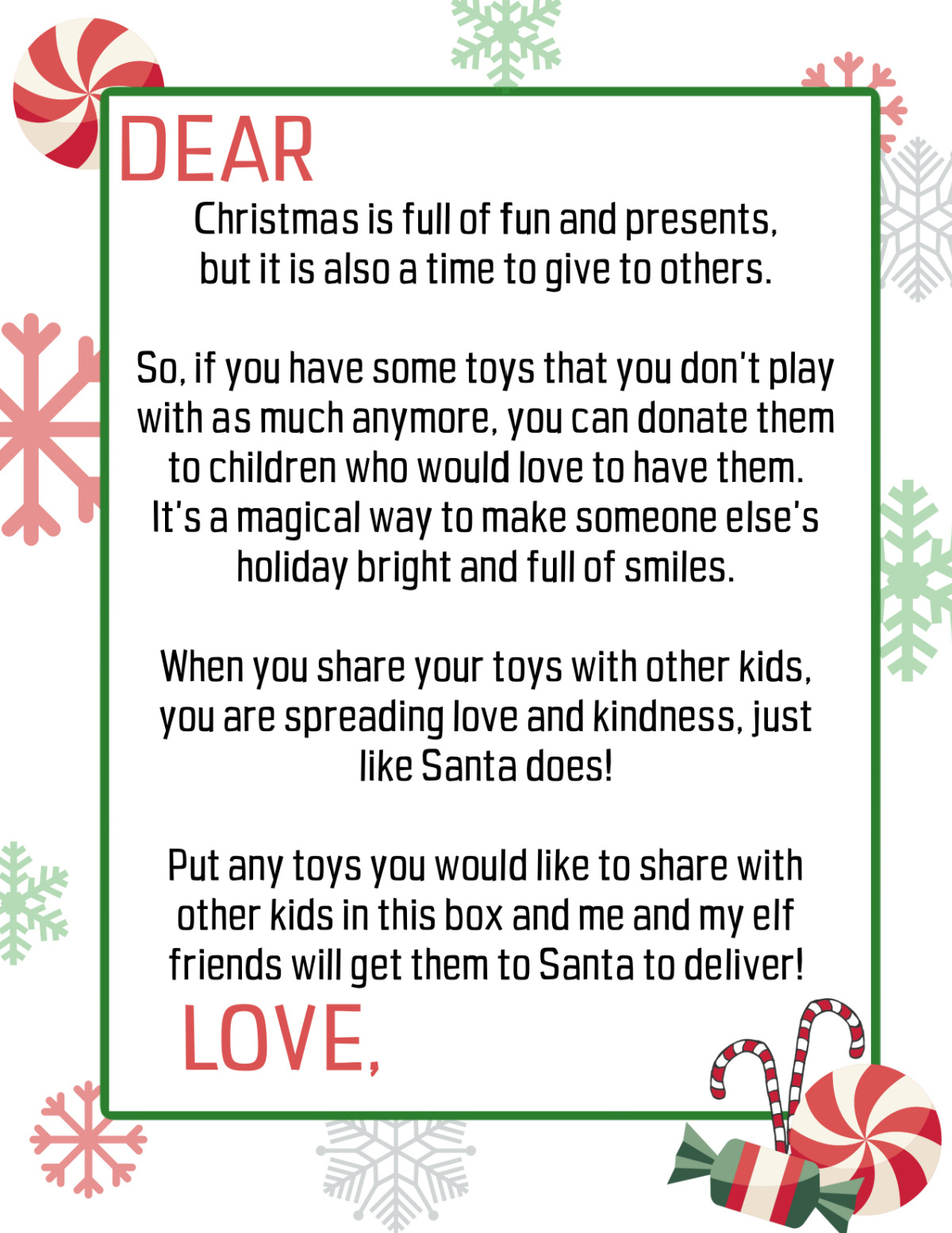 Elf Donate Toys Letter Free Printable with Free Printable Elf On The Shelf Donate Toys Letter
