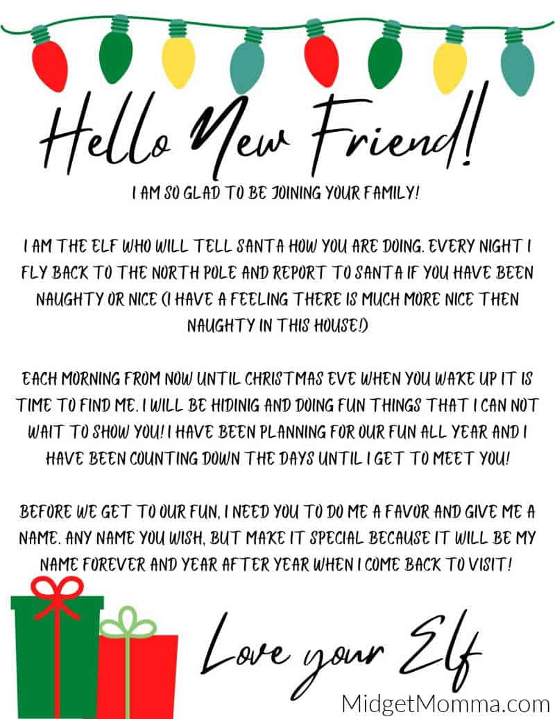Elf On The Shelf Arrival Letter. Free Elf On The Shelf Printable pertaining to Free Printable Elf On The Shelf Arrival Letter