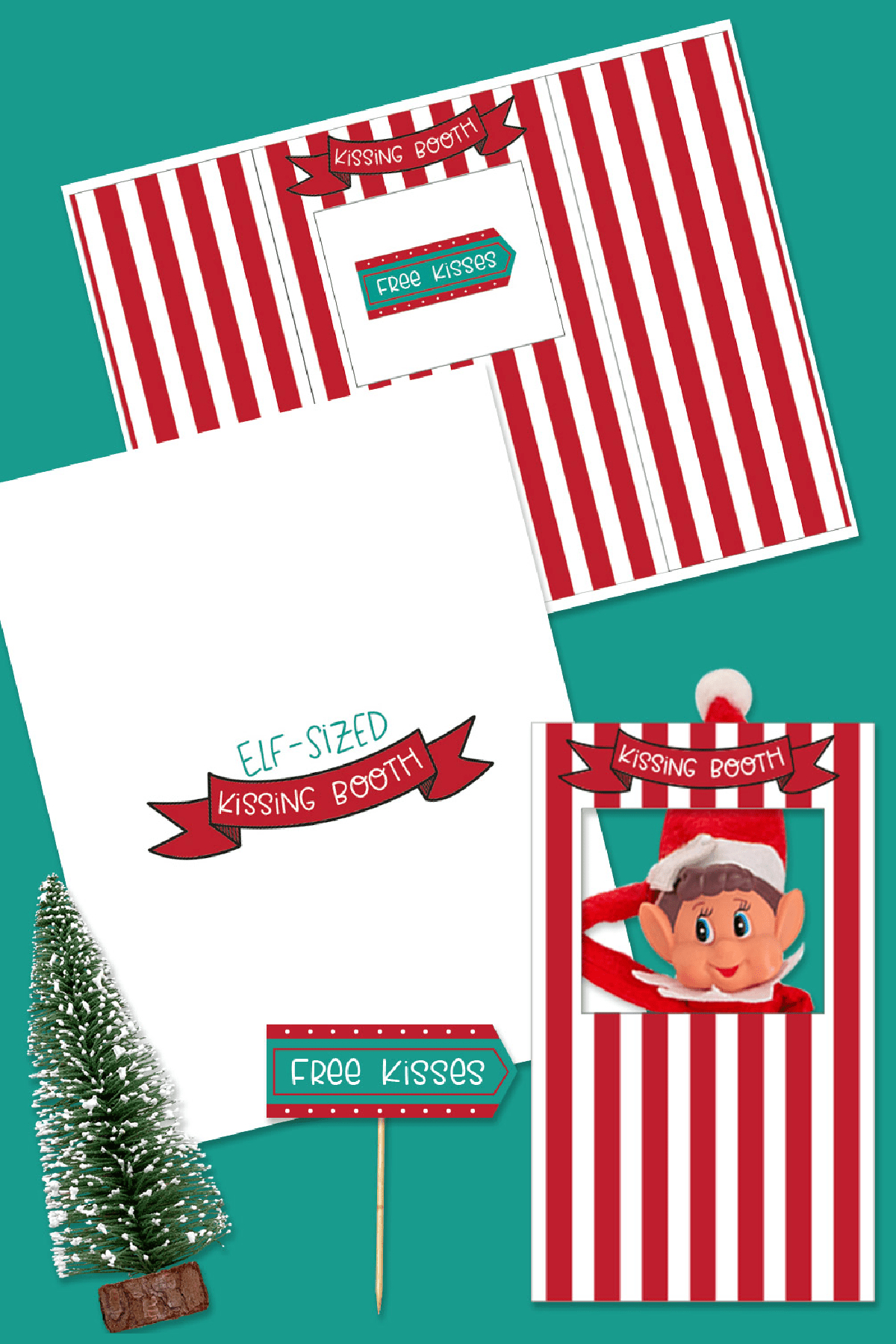 Elf On The Shelf Kissing Booth (Free Printable) - Fun Money Mom inside Free Printable Kissing Booth For Elf on the Shelf