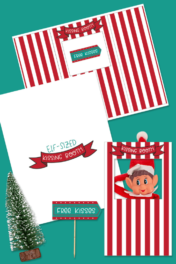 Elf on the Shelf Kissing Booth Free Printable