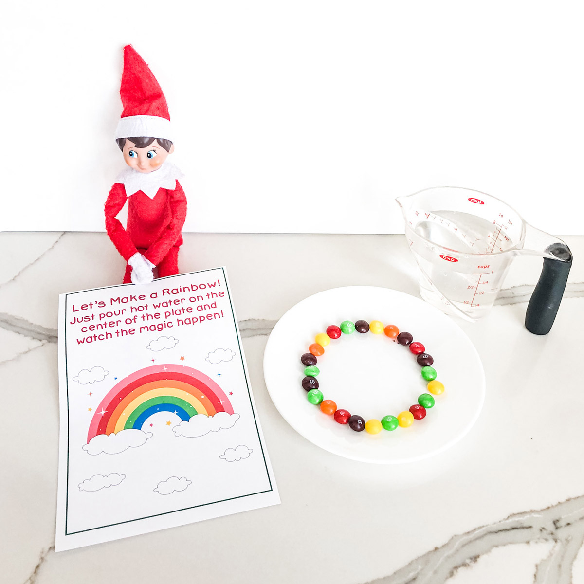 Elf On The Shelf Skittles Rainbow Printable for Elf on the Shelf Skittles Rainbow Printable