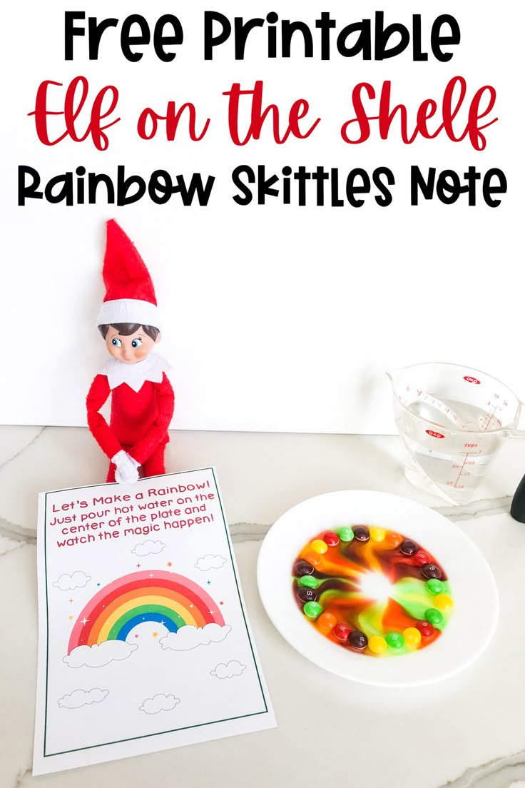 Elf On The Shelf Skittles Rainbow Printable with regard to Elf On The Shelf Skittles Rainbow Printable