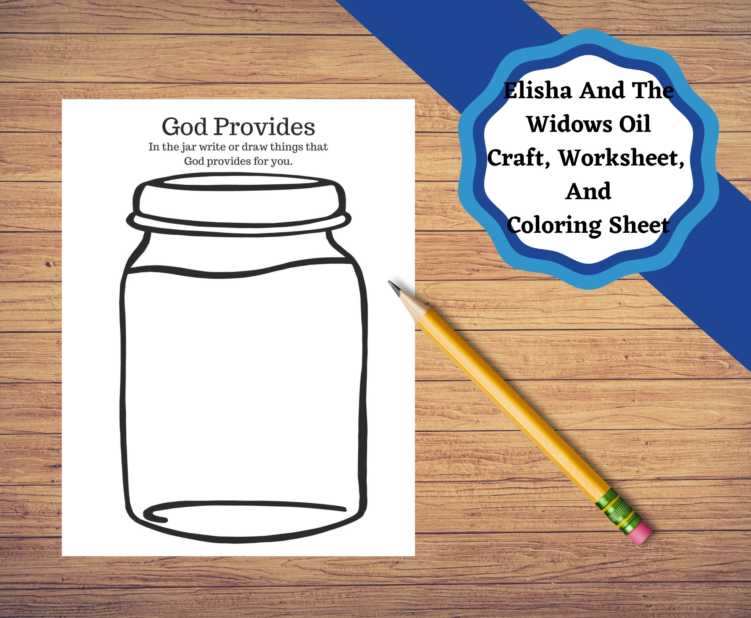 Elisha And The Widow&amp;#039;S Oil, Printable Bible Story Pages, Craft in Printable Elisha And The Widow&amp;#039;S Oil Craft