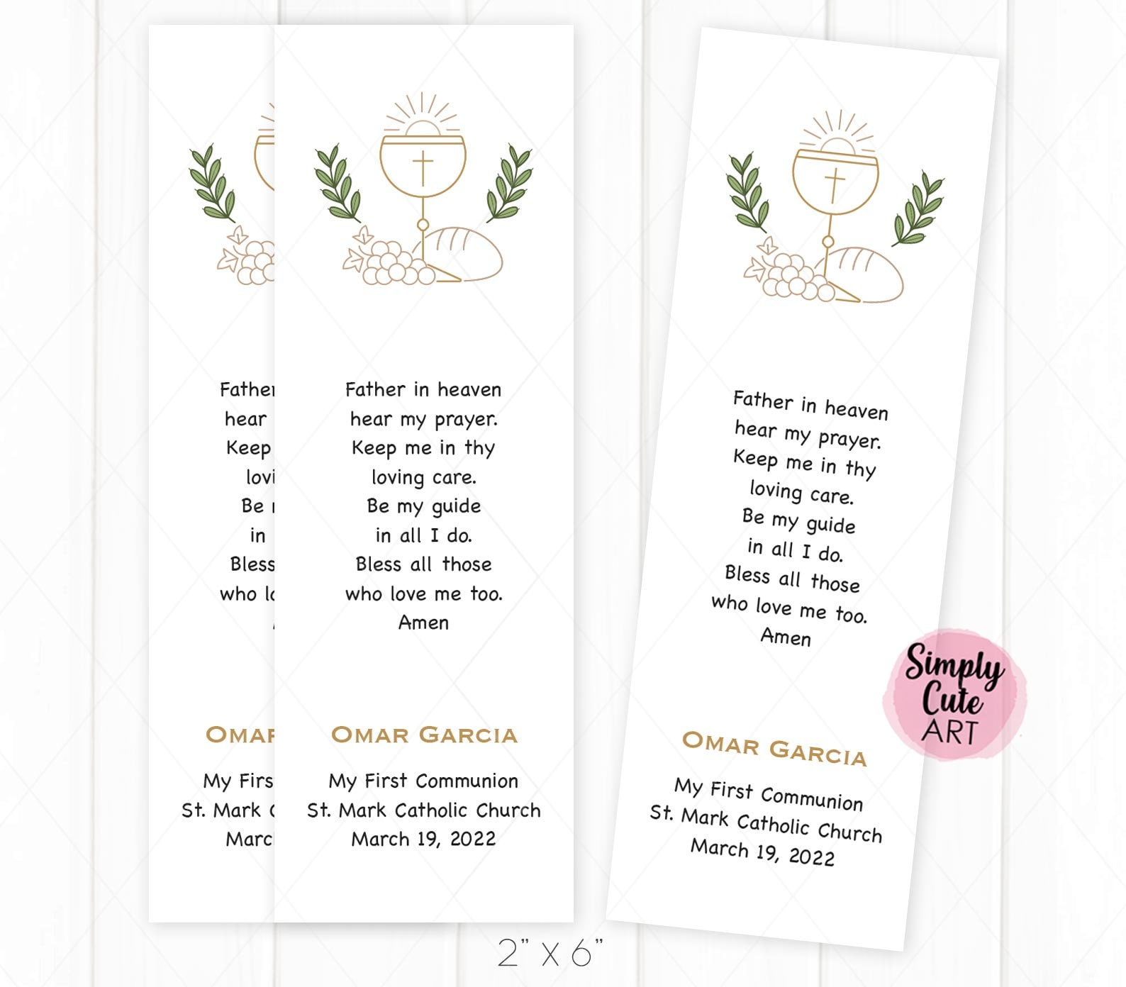 Eucharist First Communion Prayer Cards, Personalized Remembrance throughout Printable First Communion Prayers