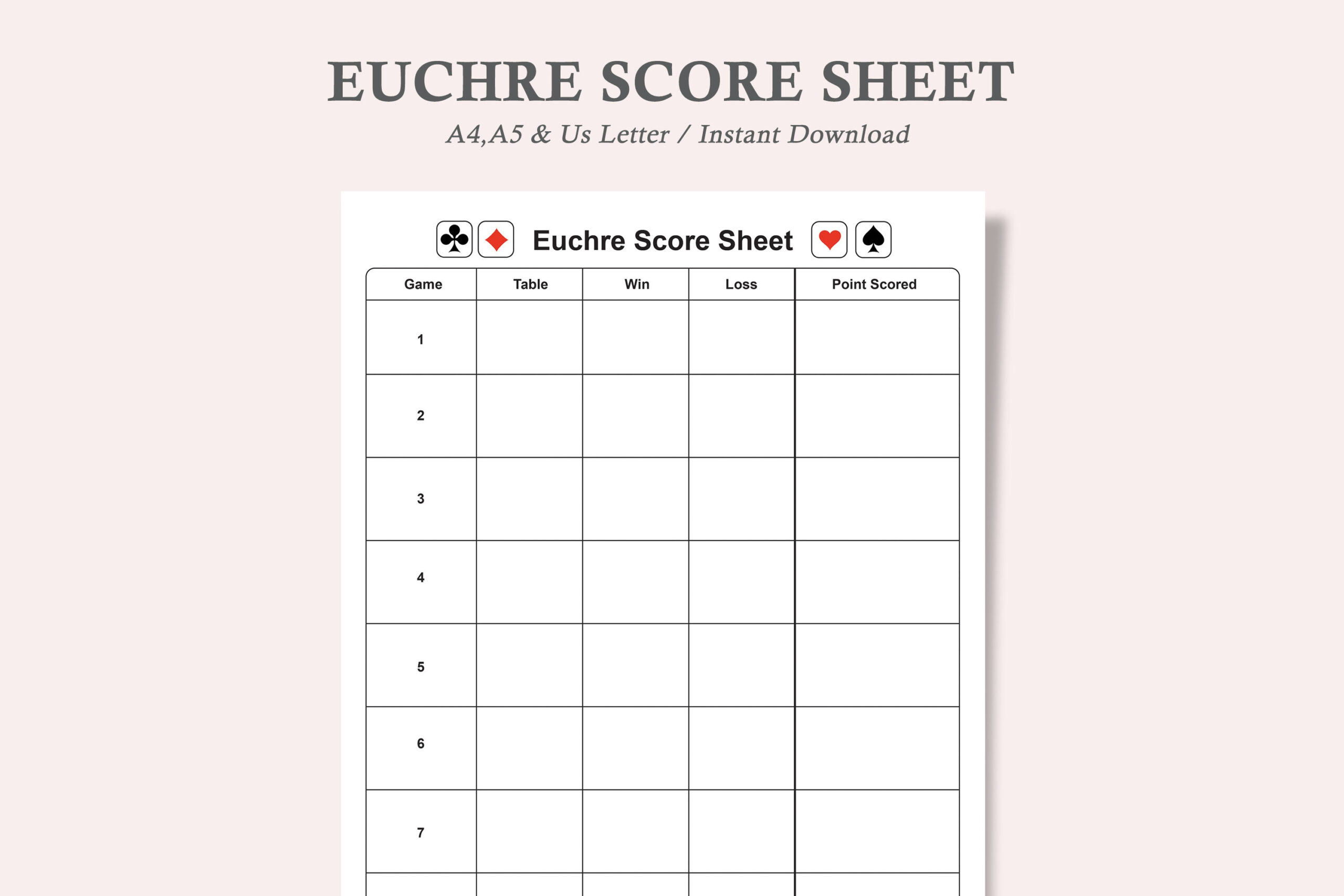 Euchre Score Sheet,Euchre Score Cards Printable,Euchre Tournament with regard to Free Printable Euchre Score Cards