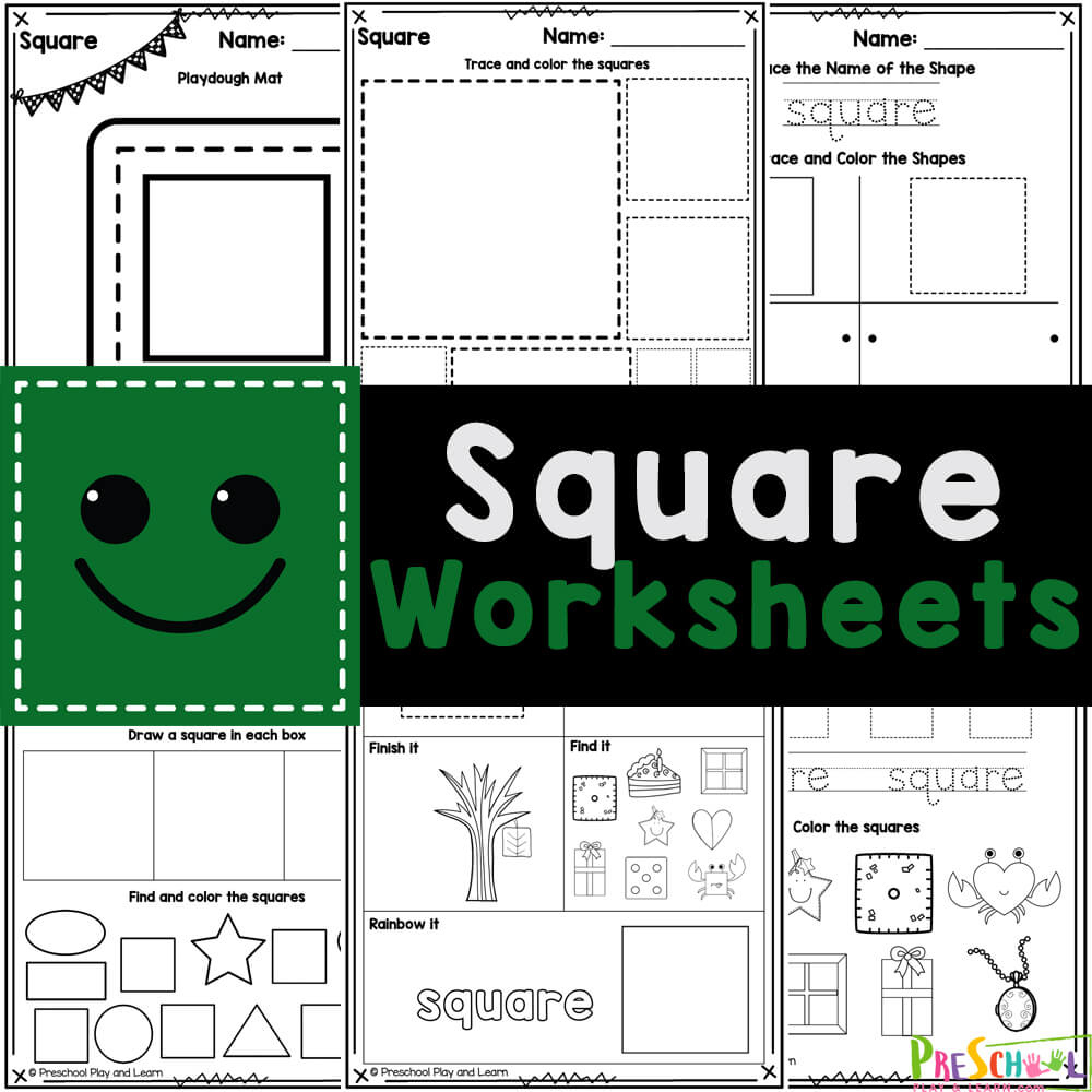 🟨 Free Printable Square Shape Worksheets For Preschool in Printable Square Worksheet For Preschool