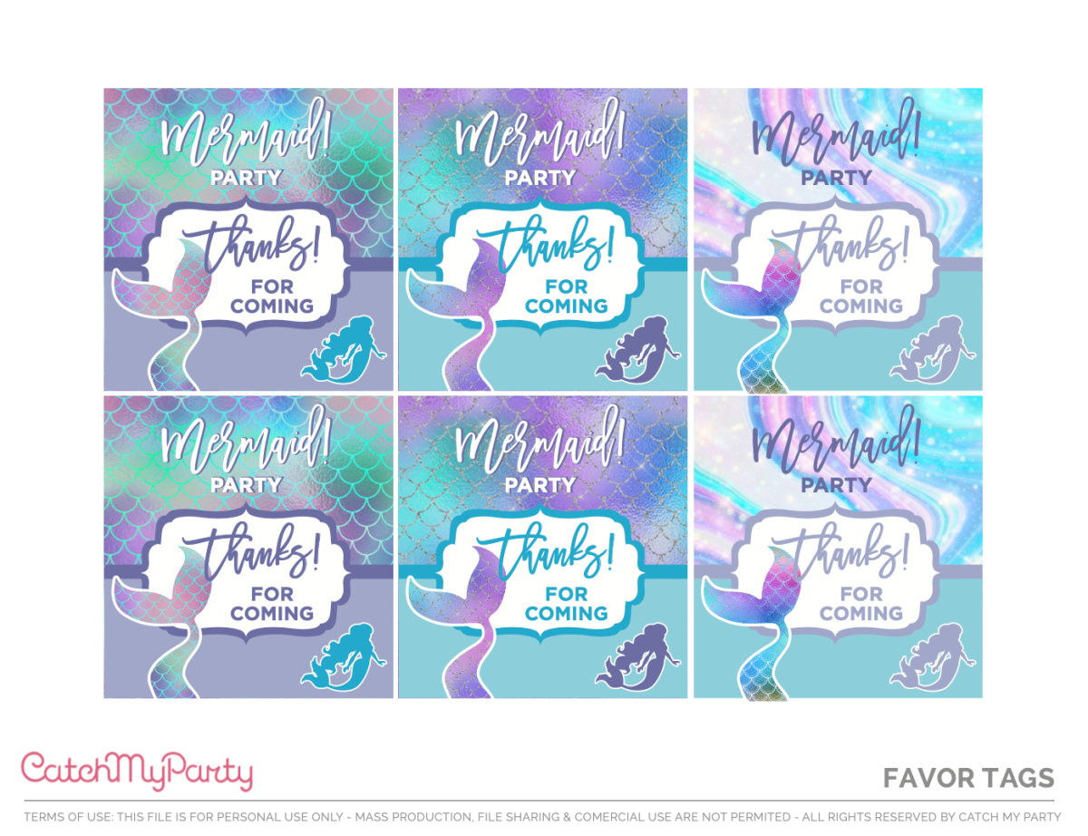 Fabulous Free Mermaid Party Printables! | Catch My Party inside Mermaid Party Printables Free