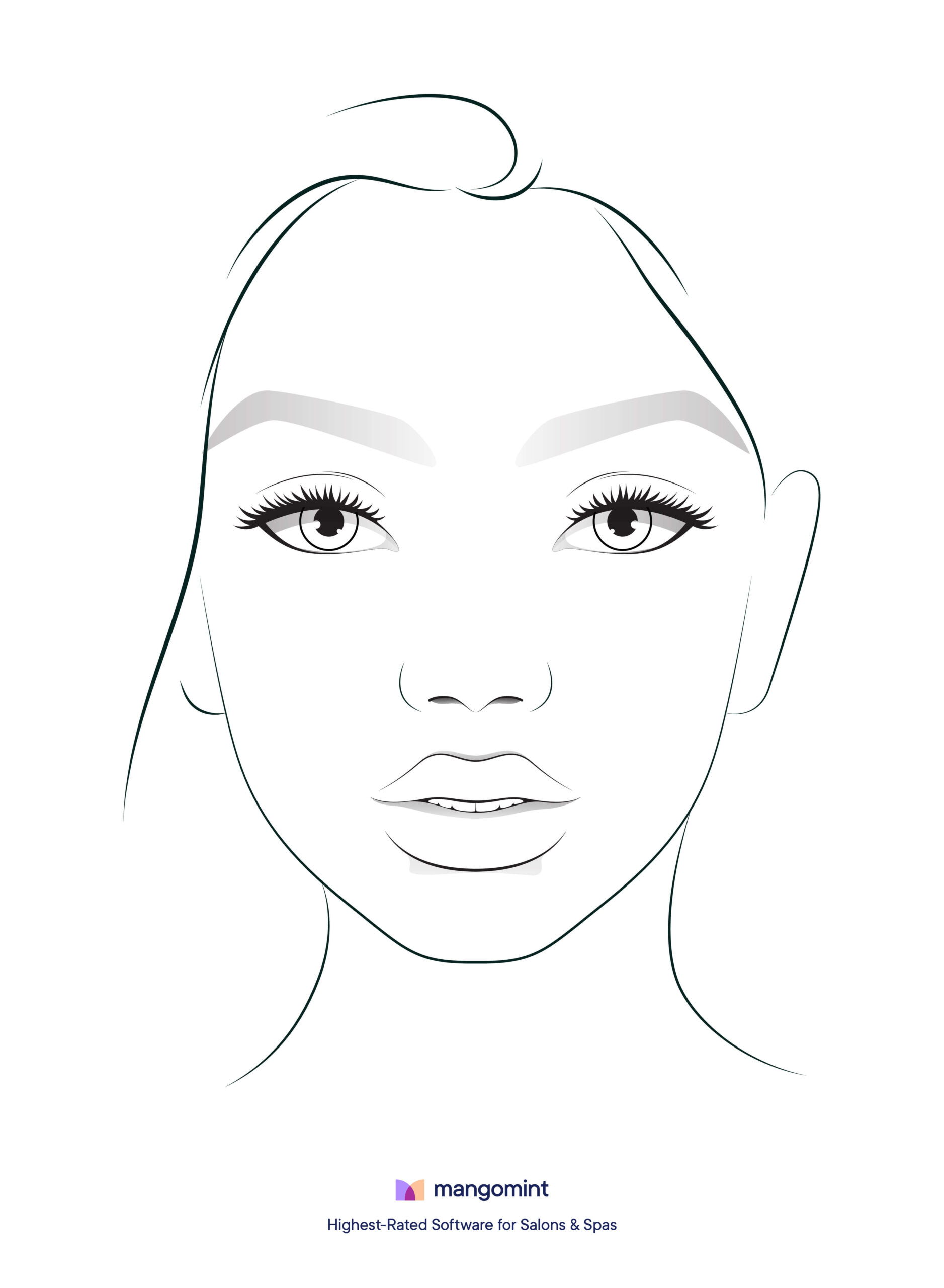 Face Charts: Templates For Spas, Salons, And Tattoo Shops pertaining to Free Printable Botox Face Chart