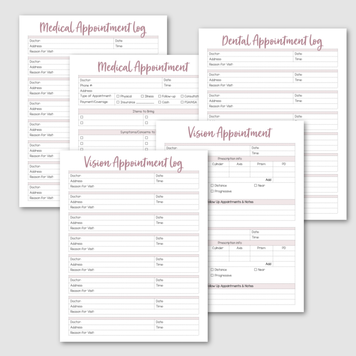 Family Medical Binder {Editable Pdf} — Krafty Planner intended for Medical Organizer Free Printable Medical Binder Forms