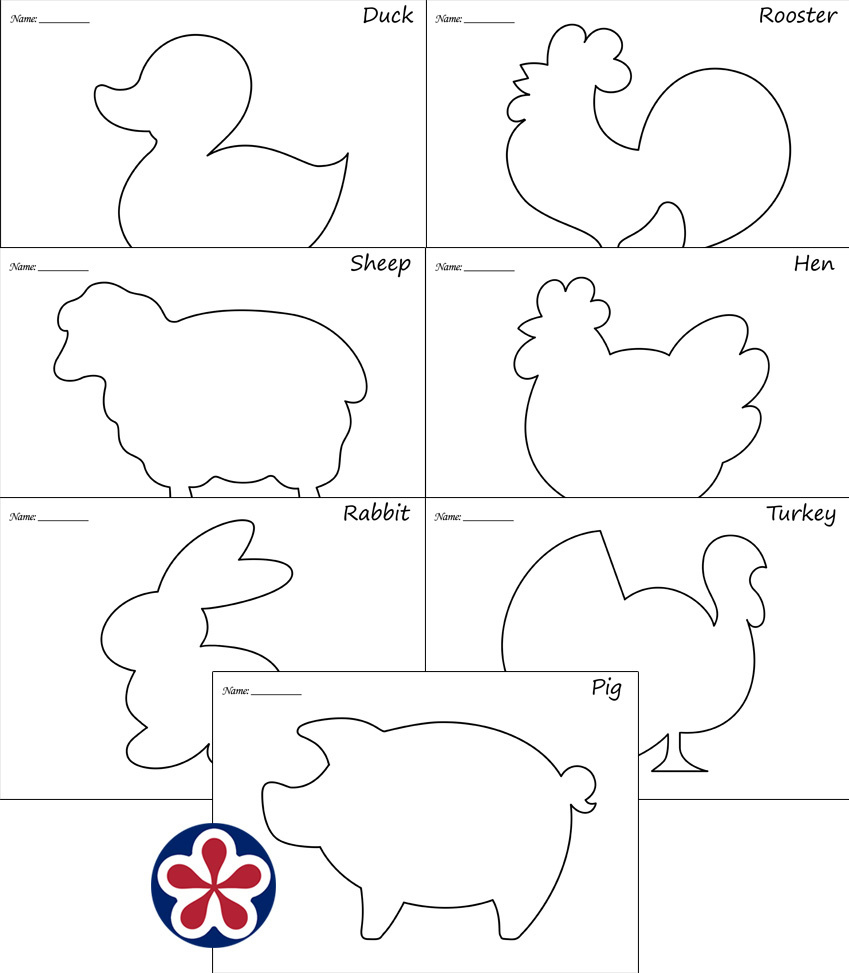 Farm Animal Outline Images. Teachersmag regarding Farm Animal Stencils Printable