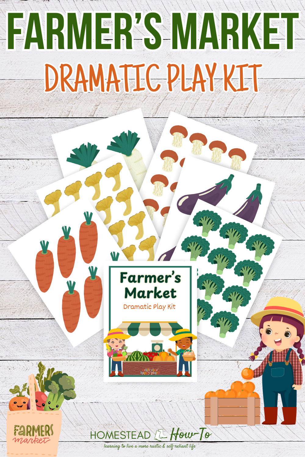 Farmer&amp;#039;S Market Dramatic Play Kit (Free Printable) intended for Farmers Market Dramatic Play Free Printables