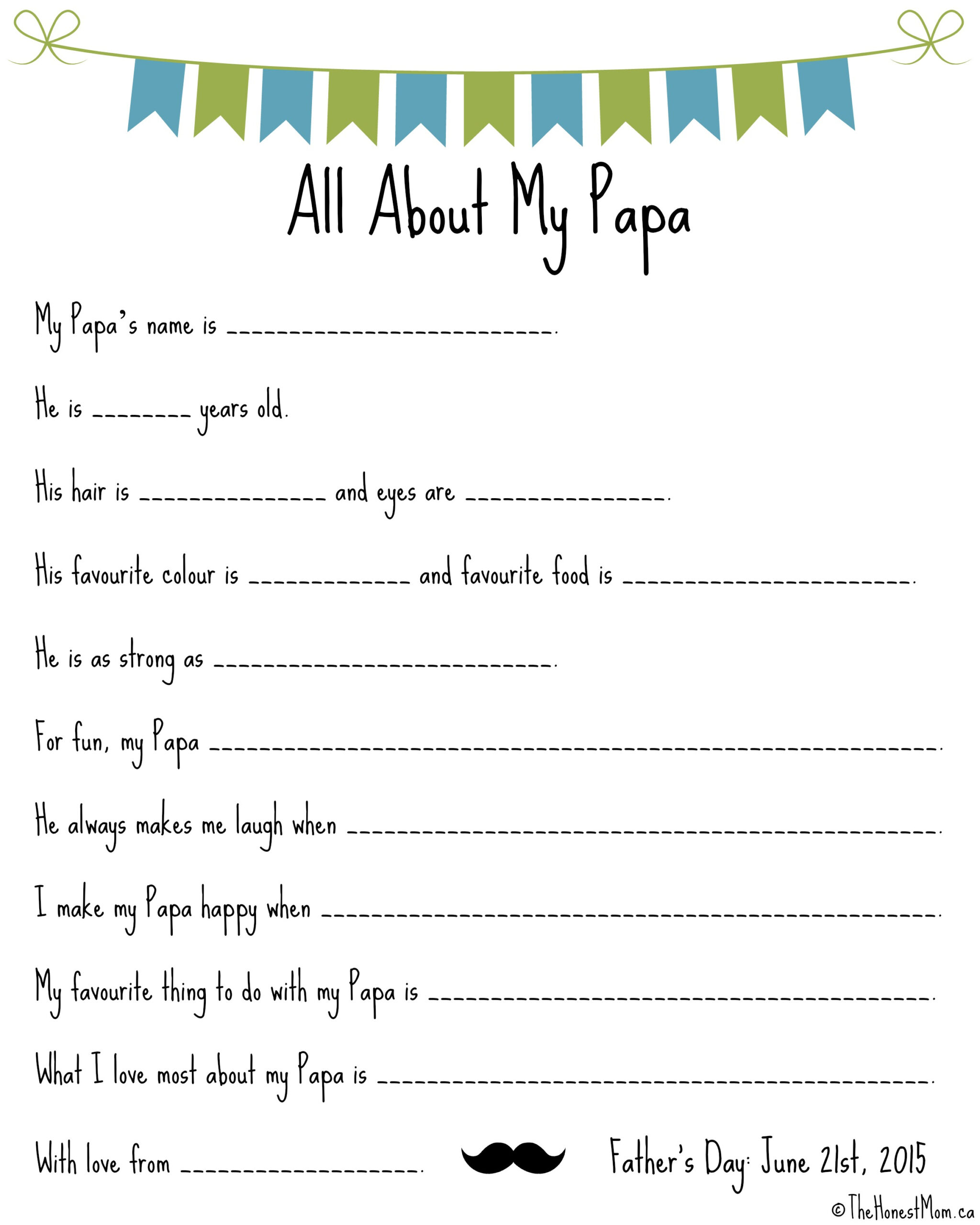 Father&amp;#039;S Day Mad Libs – Free Printables | The Honest Mom in Father&amp;amp;#039;s Day Mad Libs Printable