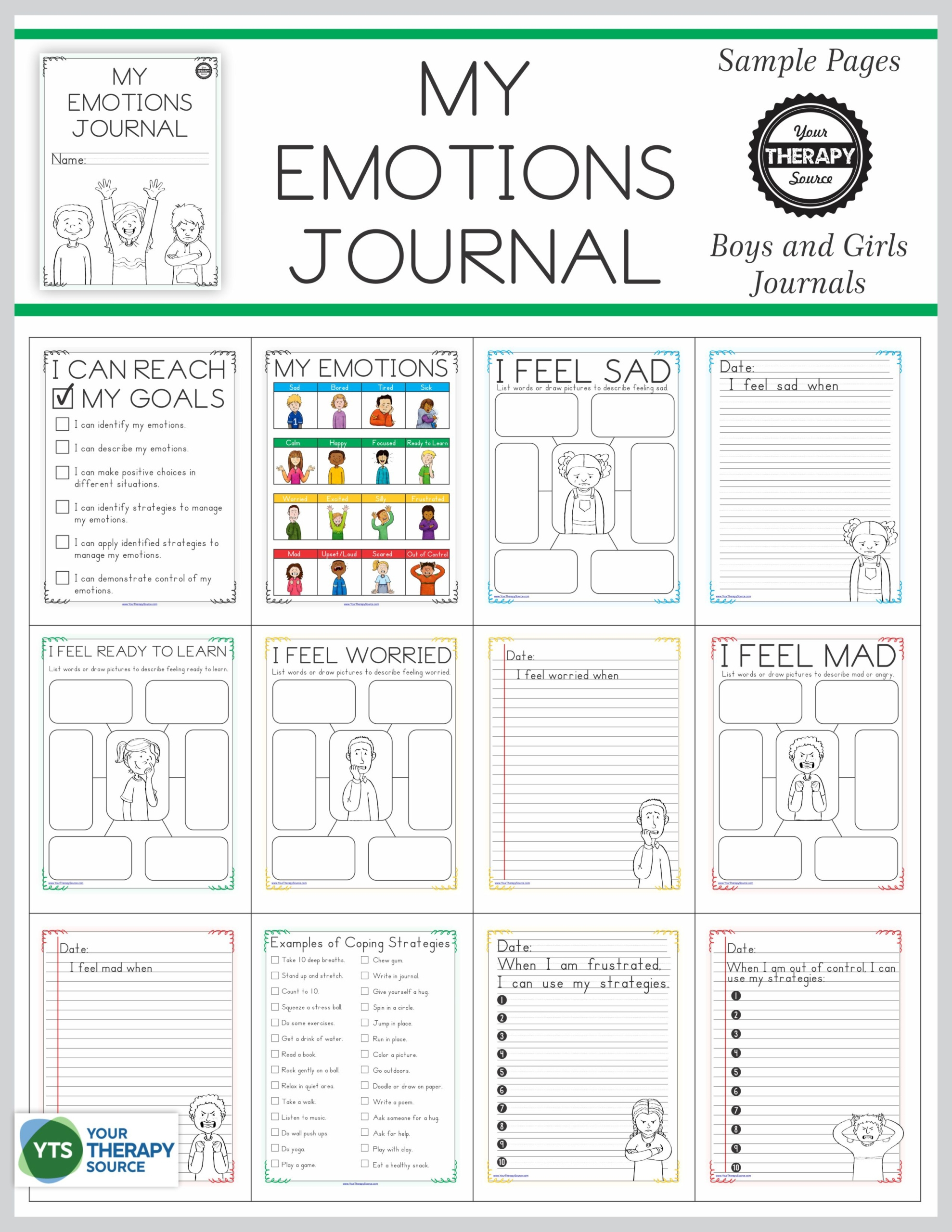 Feelings Wheel For Kids - Free Printable - Your Therapy Source for Printable Managing Emotions Kids Children