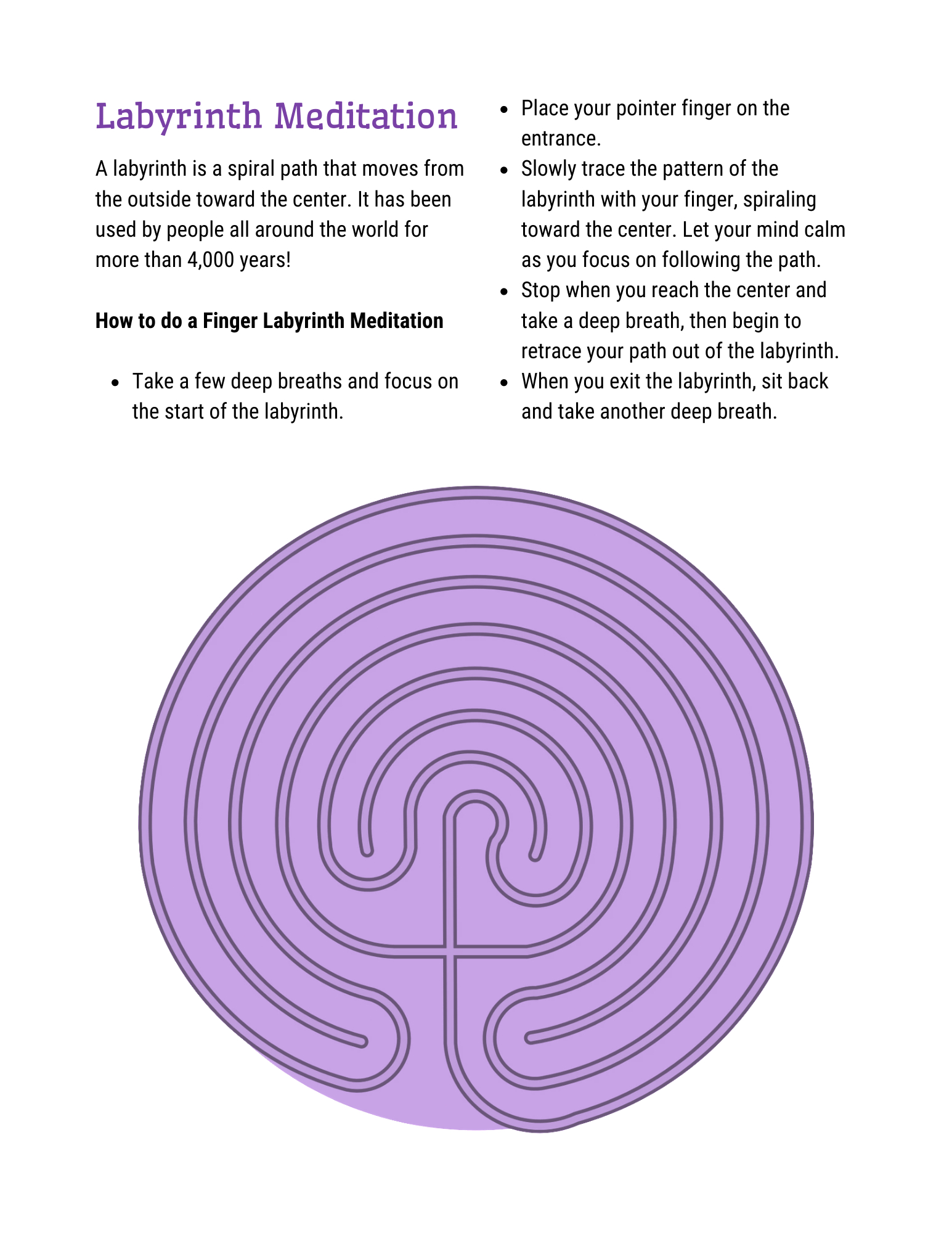 Finger Labyrinth (Large &amp;amp; Mini) – Jesus, Glue &amp;amp; Glitter for Free Printable Finger Labyrinth