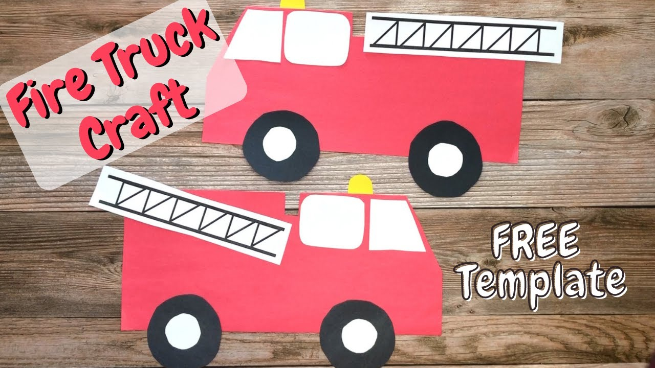 Fire Truck Craft (Free Template) with regard to Free Printable Fire Truck Craft