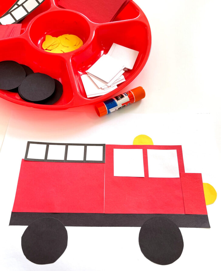 Printable Fire Truck Craft Template