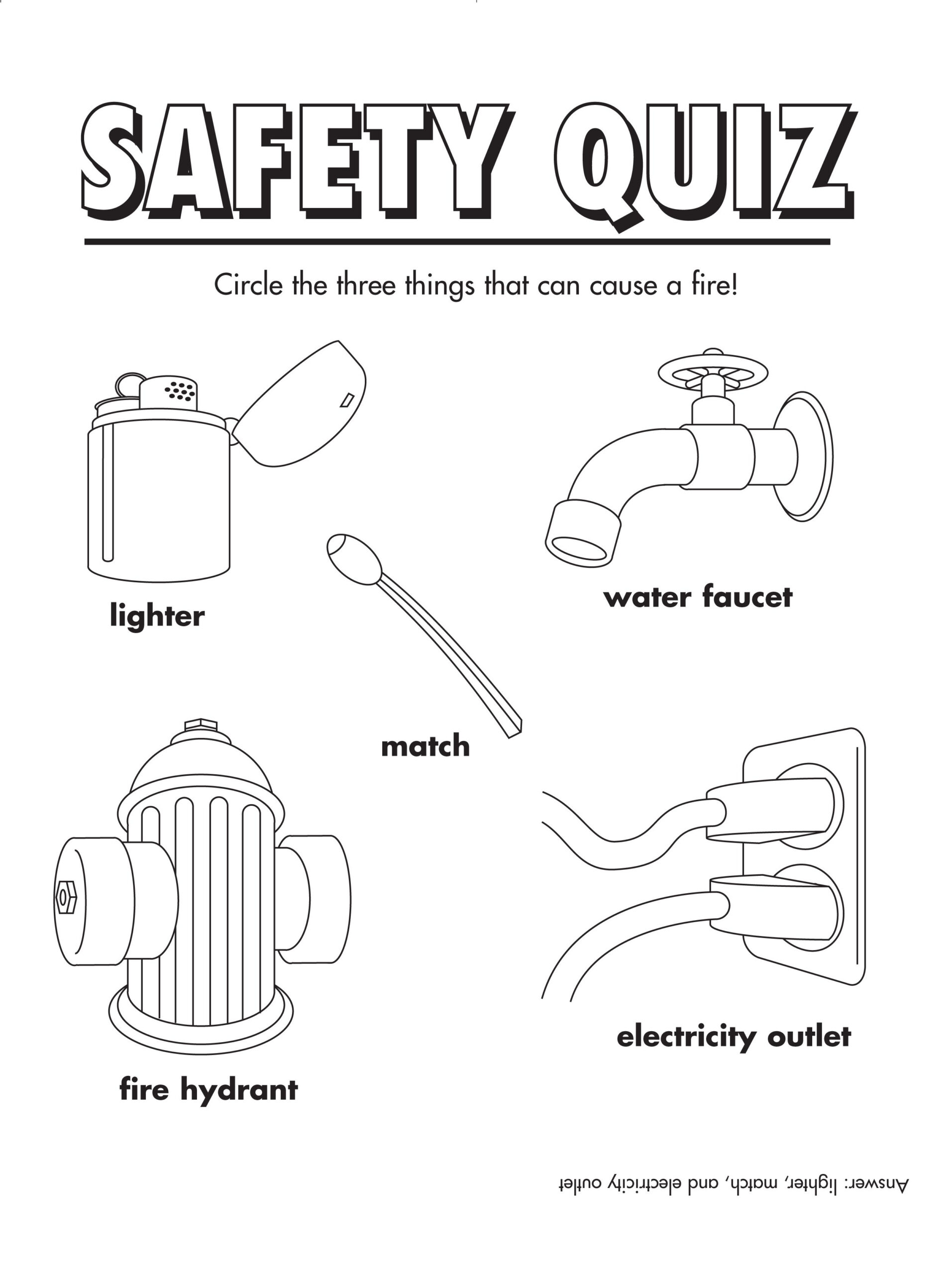 Firesafety Quiz! #Freeprintable #Coloring #Activity | Fire Safety for Printable Fire Safety Quiz