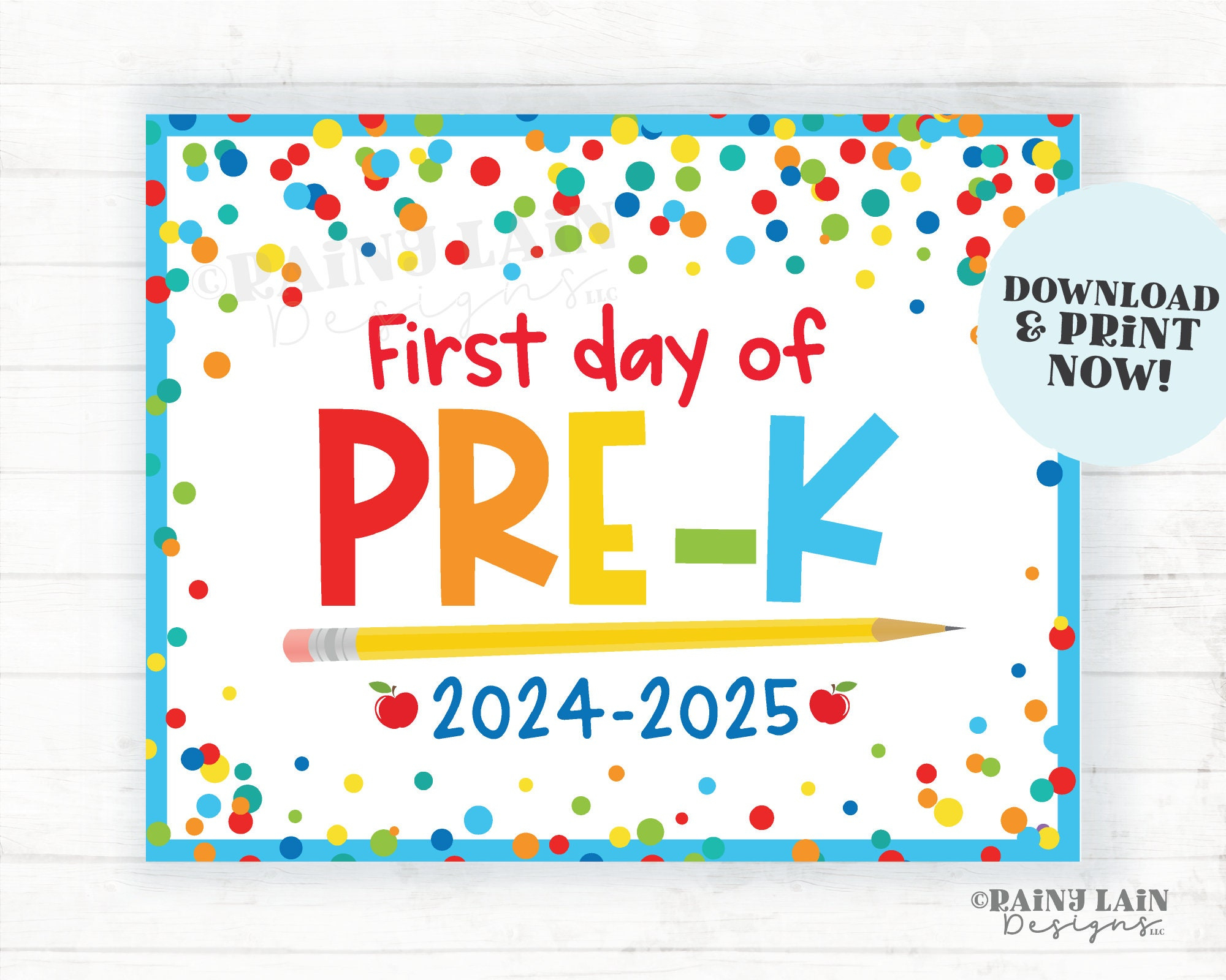 First Day Of Pre-K Sign Back To School Printable 1St Day Of Pre with First Day Of Pre K Printable