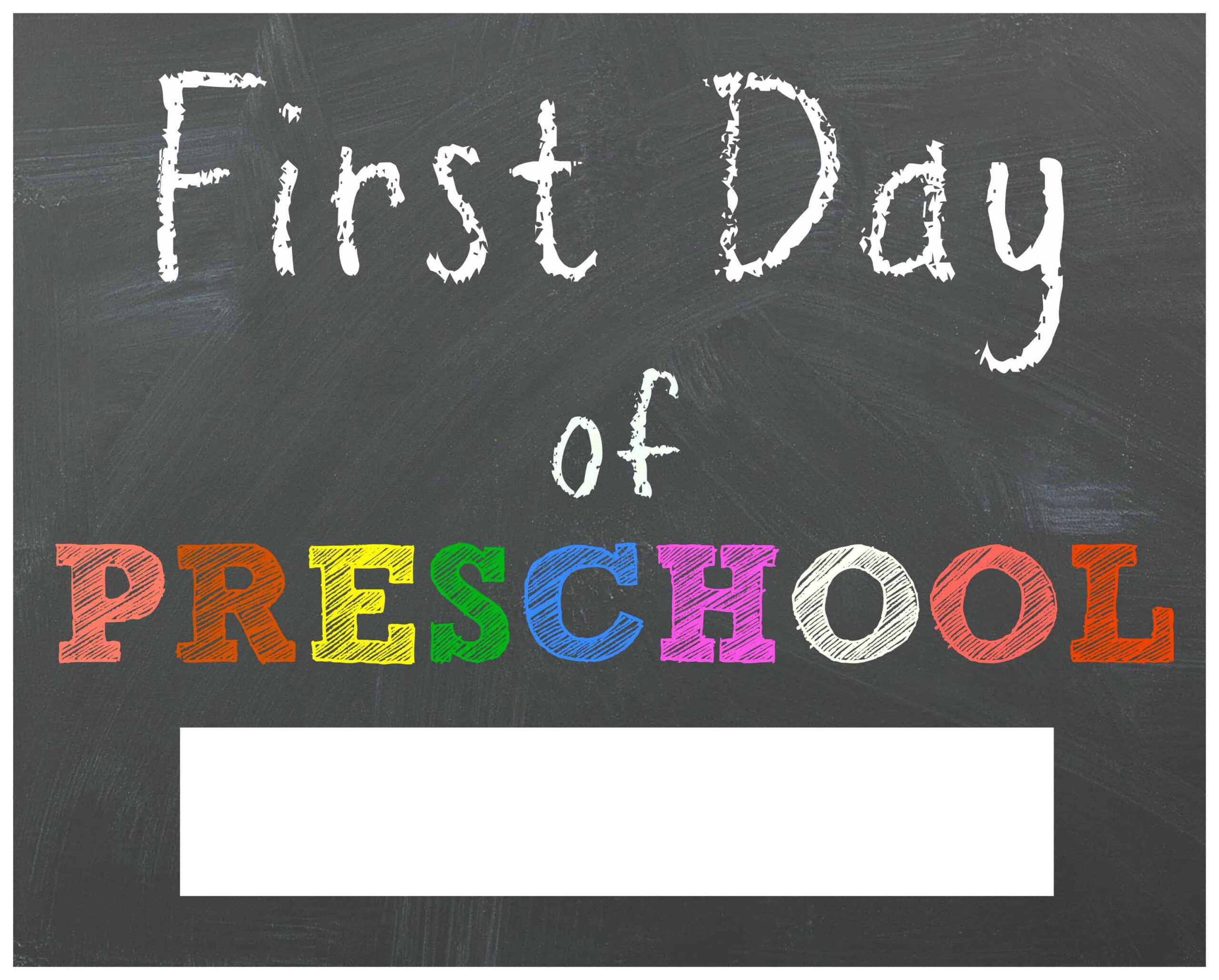 First Day Of Pre K Sign Printable - Printable Party Favors in First Day of Pre K Printable