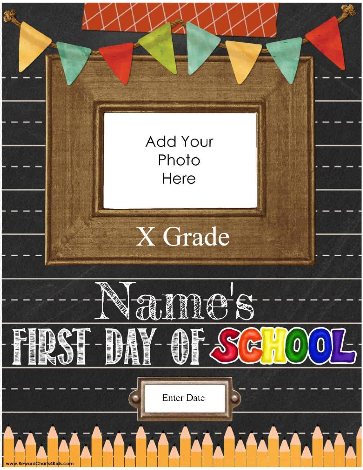 First Day Of School Certificate with First Day of Preschool Certificate Printable