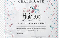 First Haircut Certificate – First Haircut Achievement Certificate intended for Free Printable Blank First Haircut Certificate