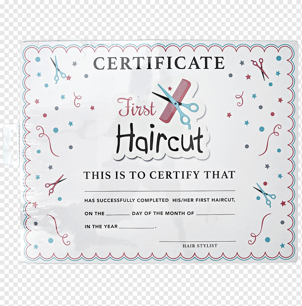 First Haircut Certificate - First Haircut Achievement Certificate intended for Free Printable Blank First Haircut Certificate